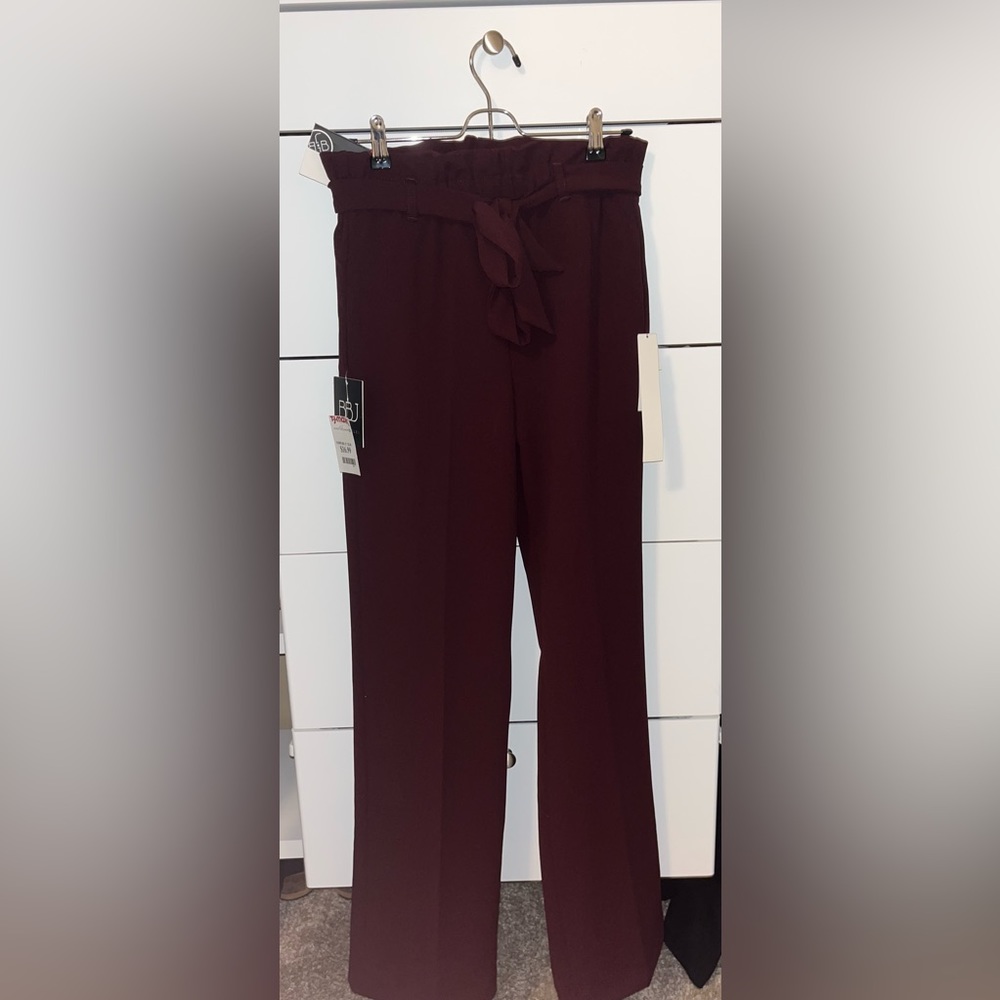 Purple paperbag style dress pants- original brand BBJ- bought from TJ Maxx
